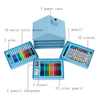 Art coloring set of 40pcs with drawer color paper box